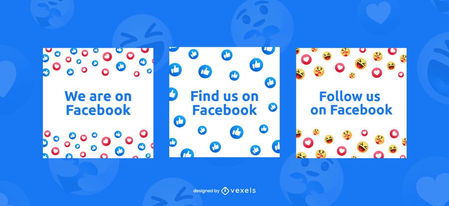Find us on facebook banner set Find us on facebook banner set