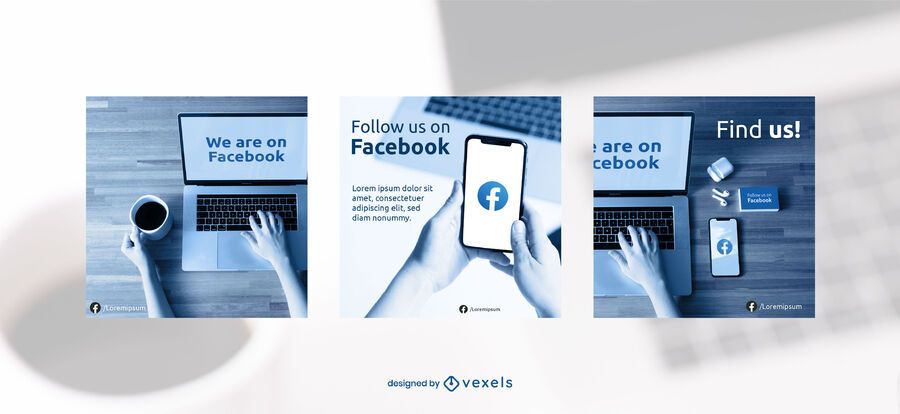 Facebook banner set template Facebook banner set template