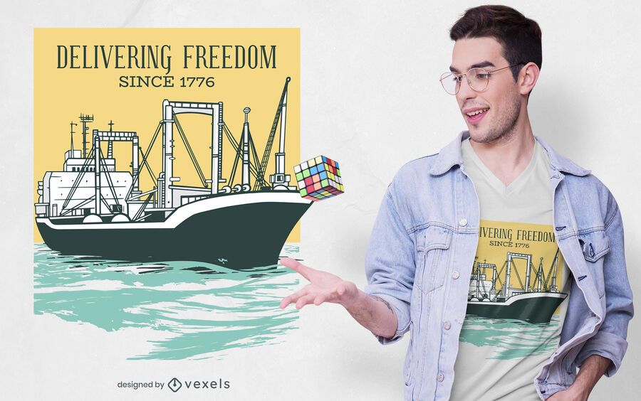 Cargo ship t-shirt design Cargo ship t-shirt design