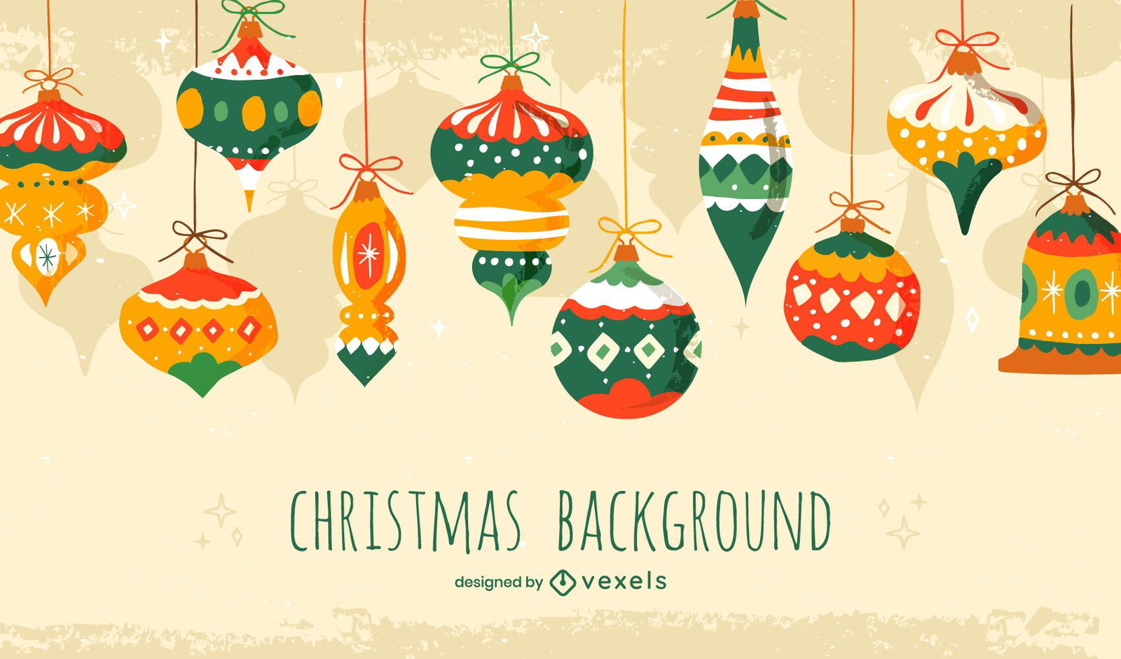 Christmas Ornament Background Design Vector Download