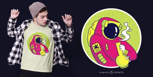 Design de camiseta de bongo astronauta Design de camiseta de bongo astronauta