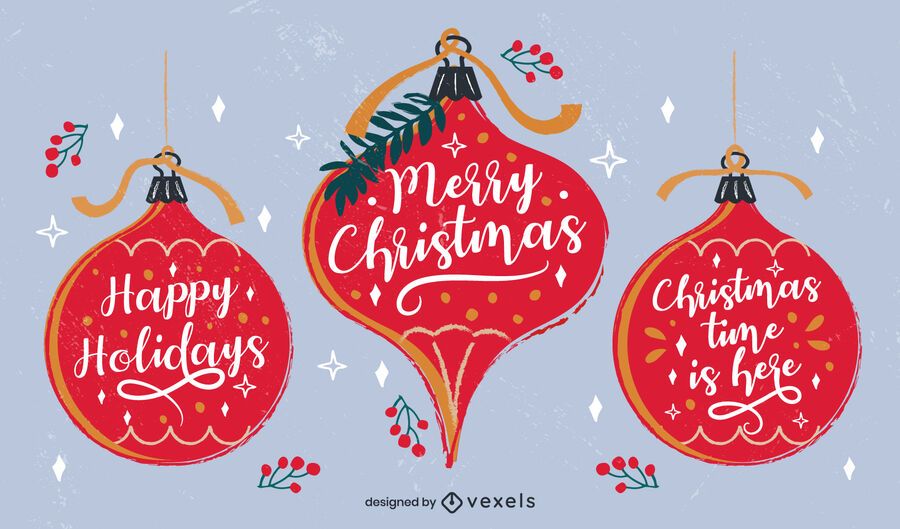 Christmas Lettering Ornaments Design Pack Christmas Lettering Ornaments Design Pack