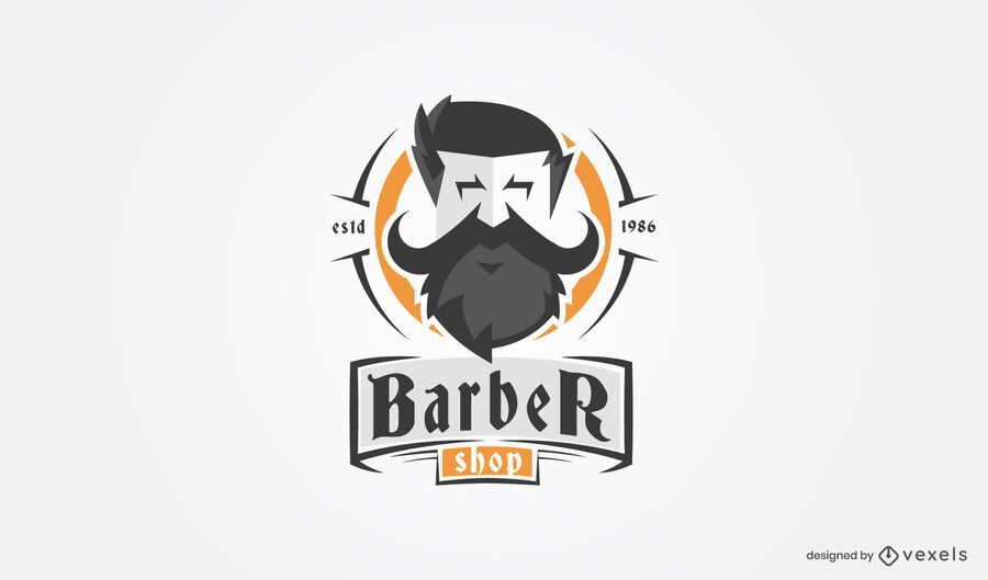 Modelo de logotipo de barbearia Modelo de logotipo de barbearia