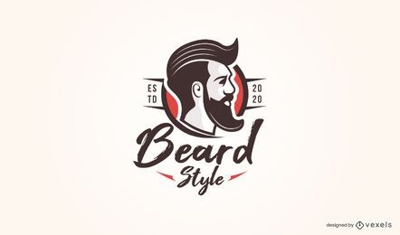 Beard style logo template