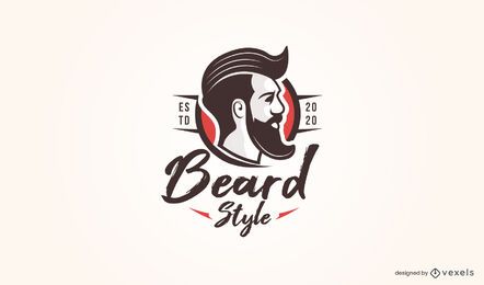 Logo-Vorlage im Bartstil