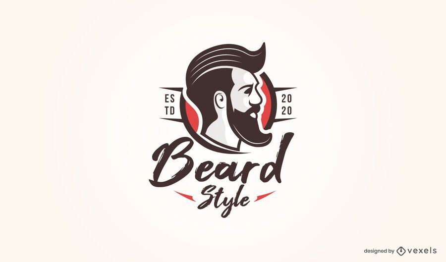 Plantilla de logotipo de estilo barba Plantilla de logotipo de estilo barba