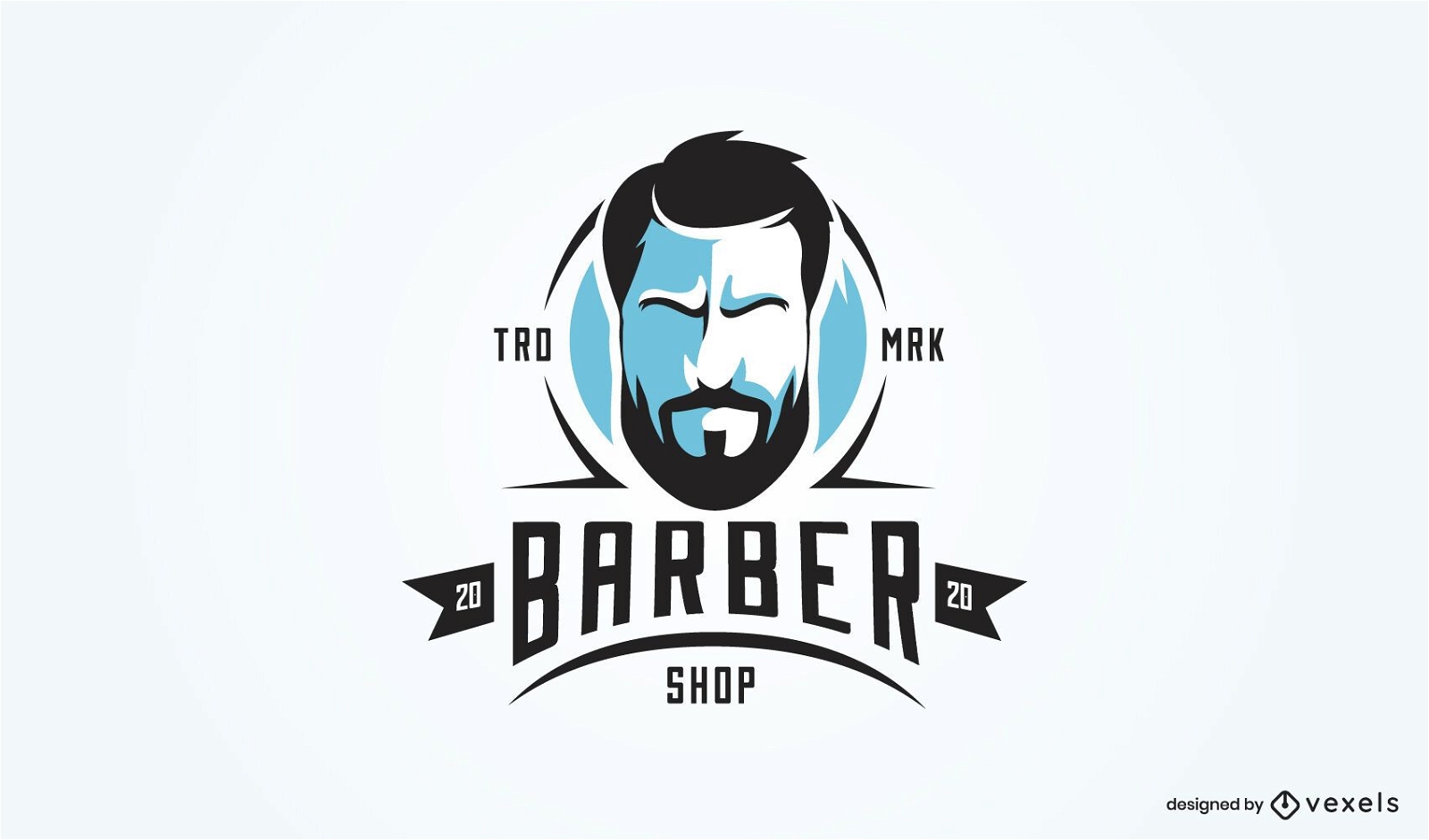 Barber shop logo template