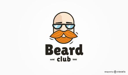 Plantilla de logotipo de club de barba Plantilla de logotipo de club de barba