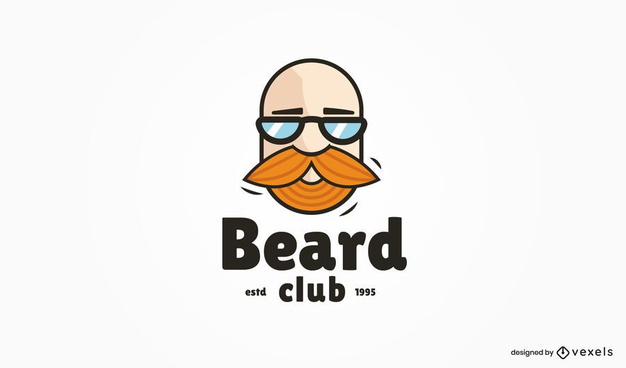 Plantilla de logotipo de club de barba Plantilla de logotipo de club de barba