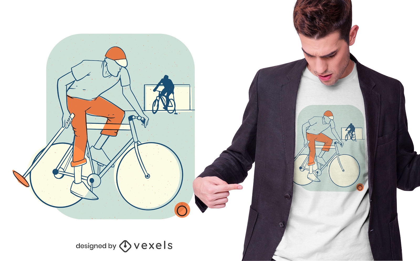 Diseño de camiseta de polo de bicicleta.