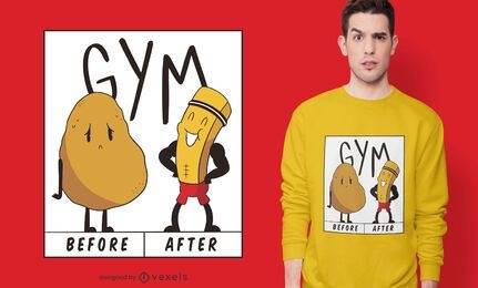 Potato gym t-shirt design