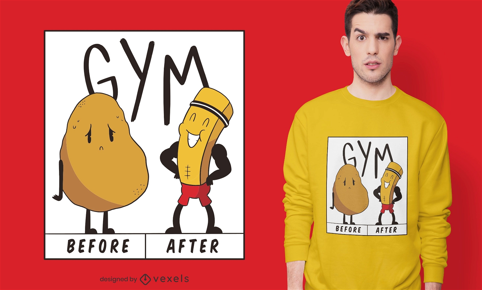 Design de t-shirt do Potato Gym
