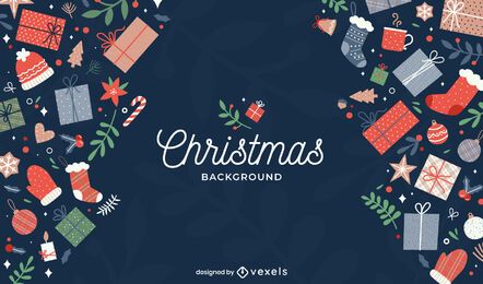 Presents christmas background design Presents christmas background design