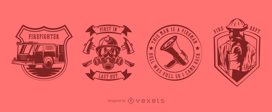 Firefighter Badge Design Pack Firefighter Badge Design Pack