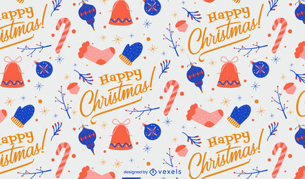 Merry christmas winter pattern design