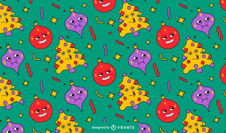 Christmas ornaments cartoon pattern design Christmas ornaments cartoon pattern design