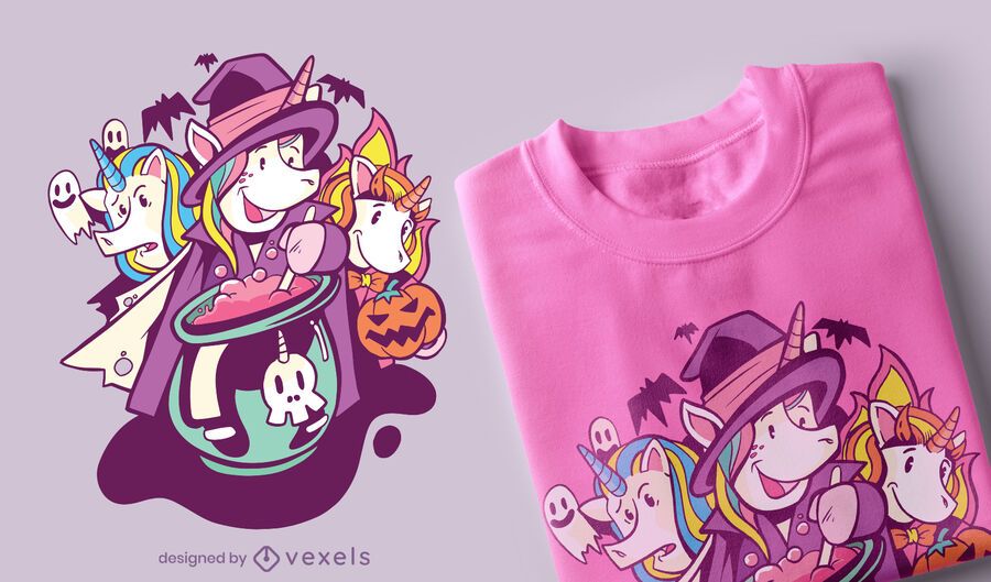 Unicorns halloween t-shirt design Unicorns halloween t-shirt design
