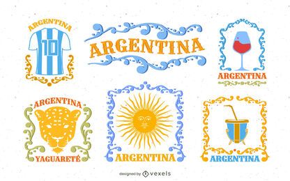 Pack Elementos Argentina Estilo Fileteado
