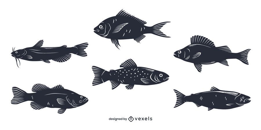 Freshwater Fish Silhouette Pack Freshwater Fish Silhouette Pack
