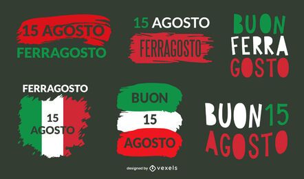 Conjunto de letras ferragosto