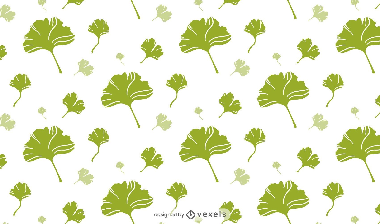 Diseño de patrón de hojas de ginkgo