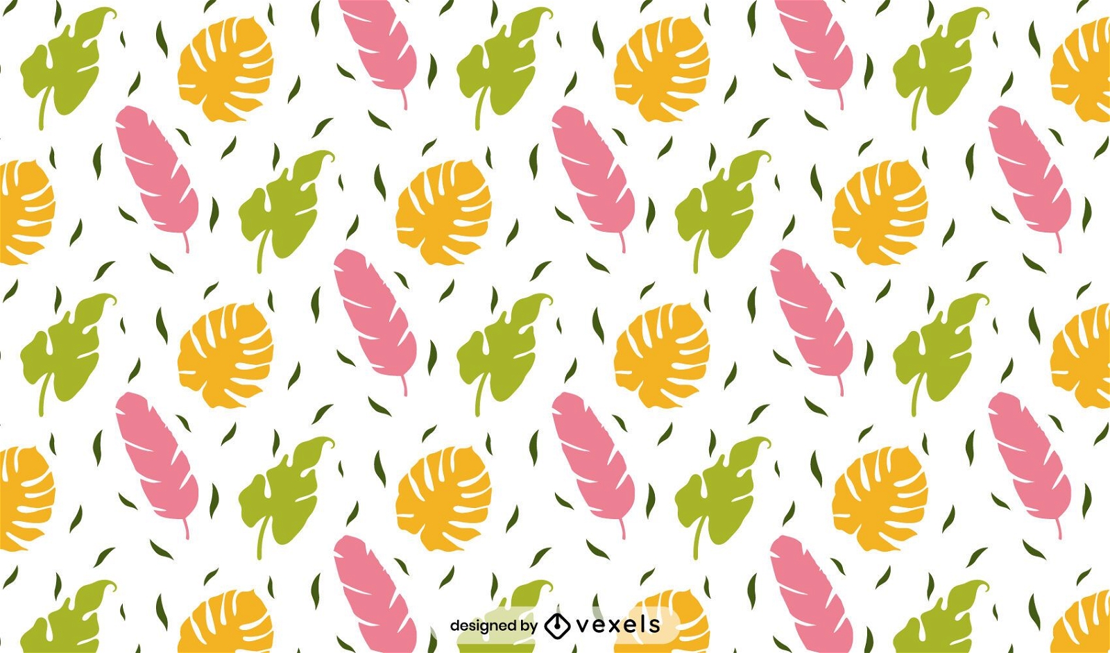 Tropical leaves pattern design