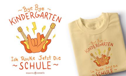 Diseño de camiseta para niños Bye Kindergarten