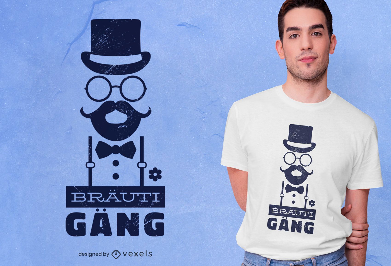 Diseño de camiseta Groom Gang German