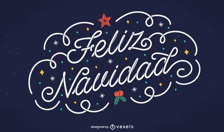 Feliz Navidad Schriftzug Design