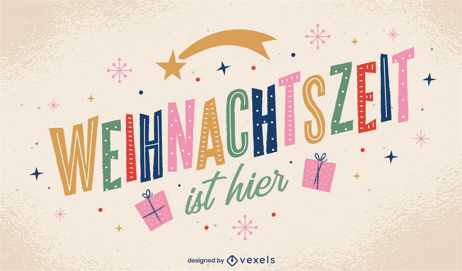 Deutsches Weihnachtszitat Design