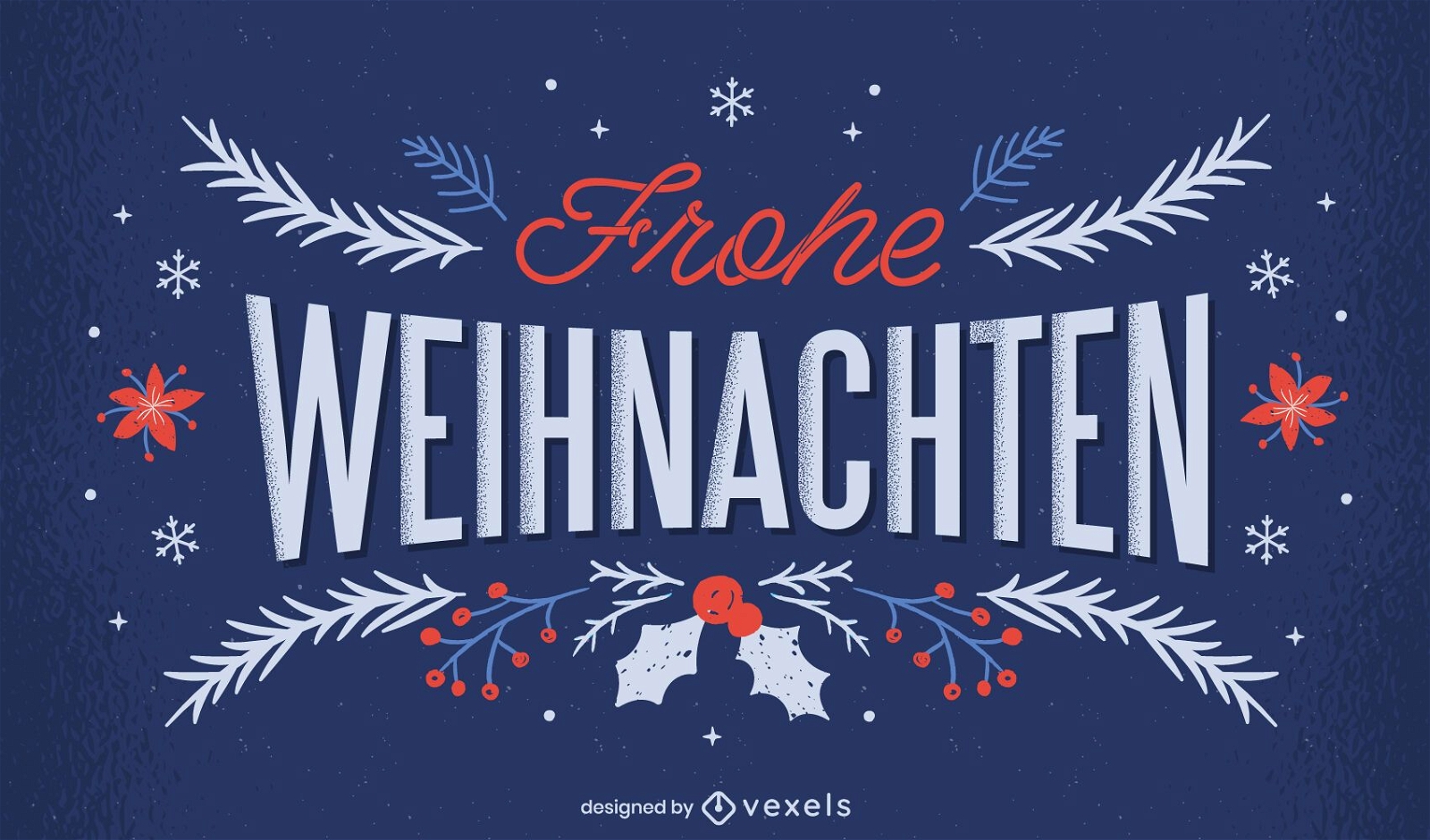 Christmas frohe weihnachten lettering