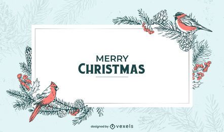 Merry christmas winter background design Merry christmas winter background design