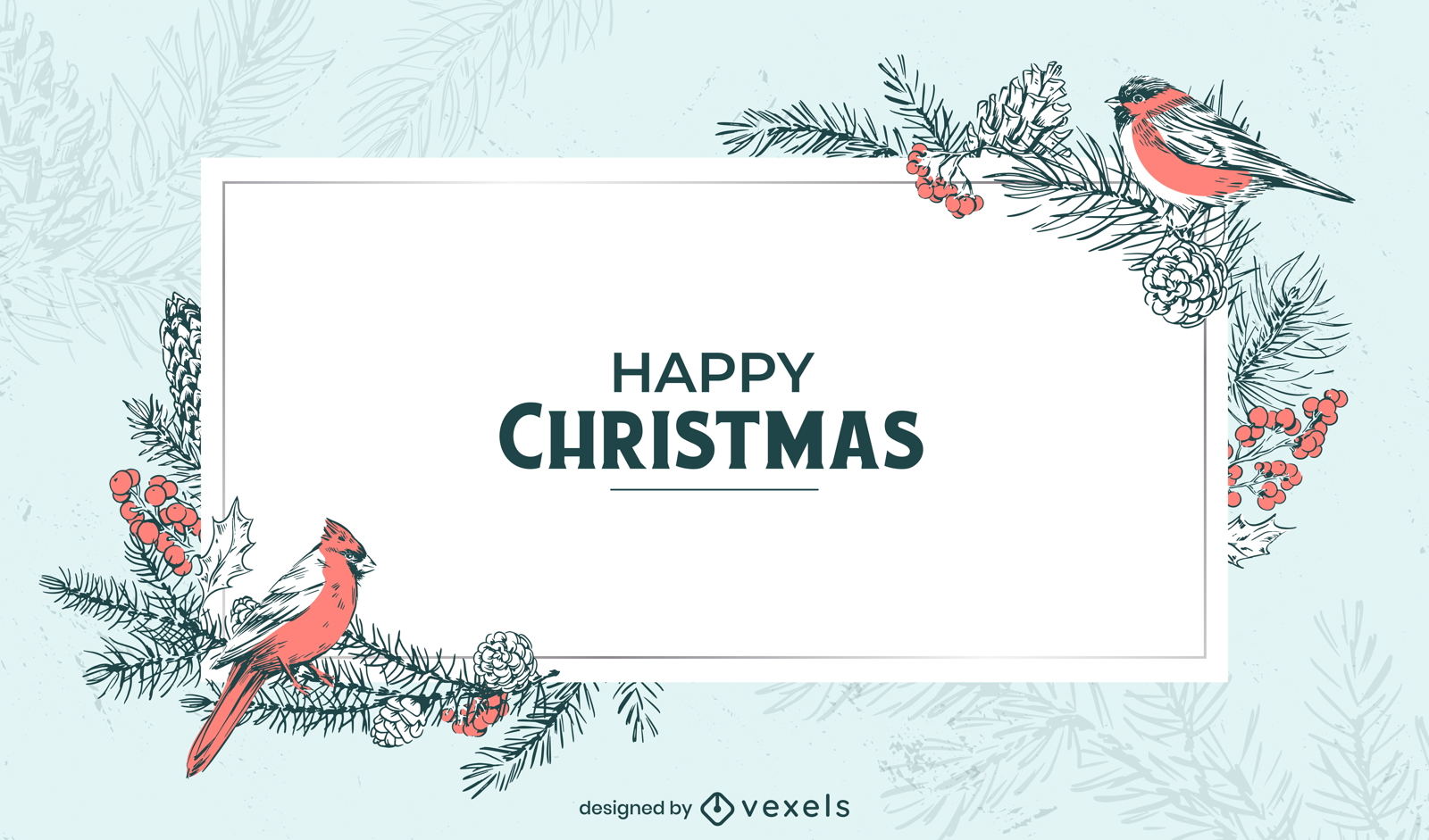 Merry christmas winter background design