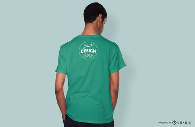 Back Model T-shirt Mockup PSD Editable Template