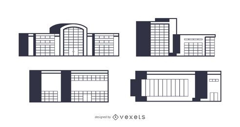 Mall buildings set design