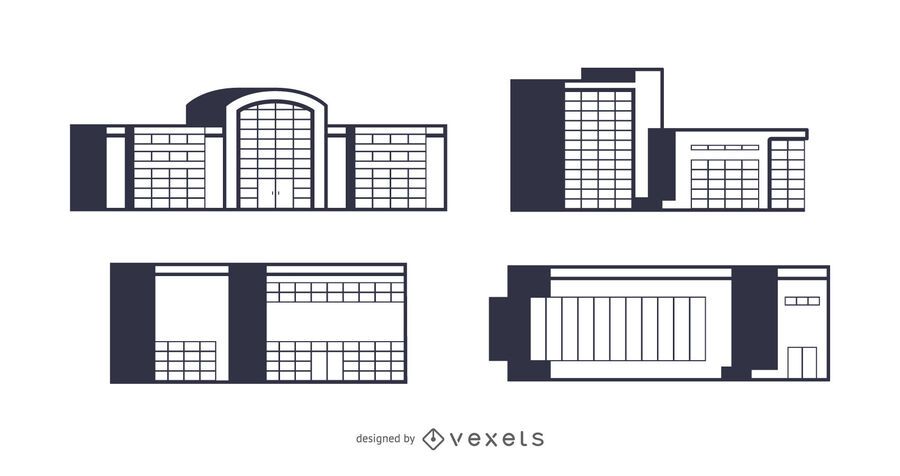 Mall buildings set design Mall buildings set design