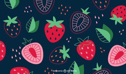 Sliced strawberries background design