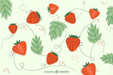 Desenho de fundo de morango Desenho de fundo de morango