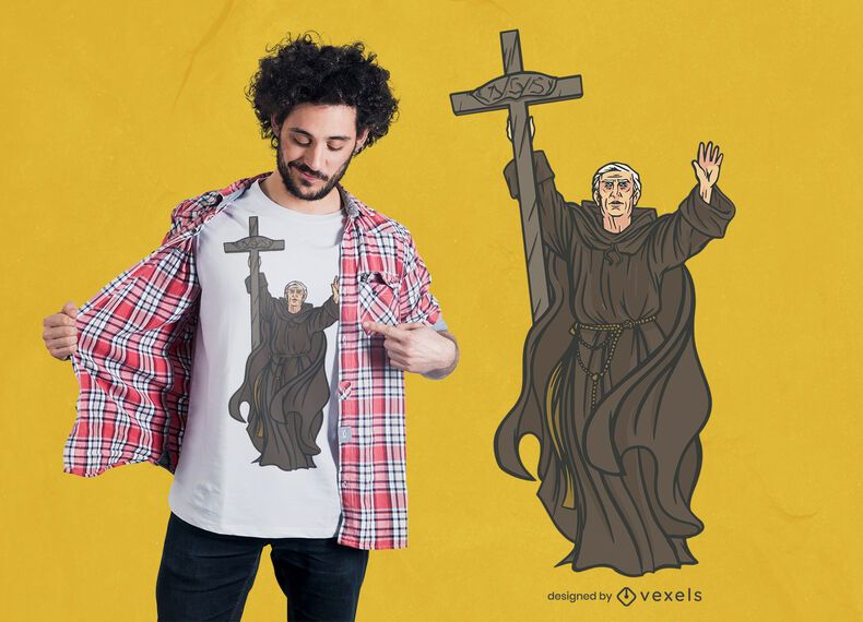 Diseño de camiseta Monk Illustration Diseño de camiseta Monk Illustration