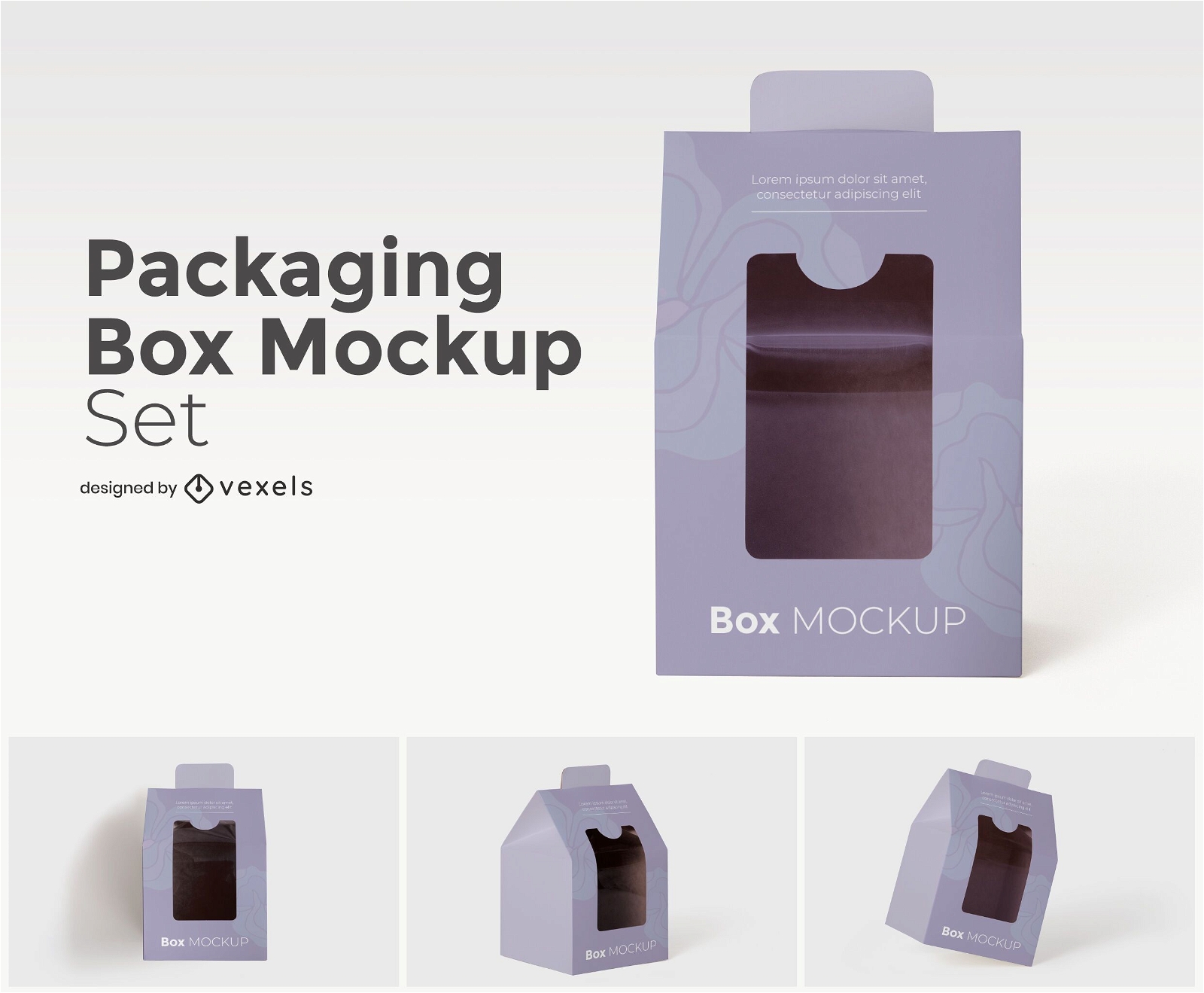Package box mockup set
