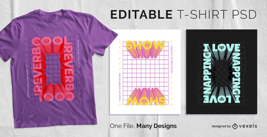 Rectangle Frame Text T-shirt Design PSD Rectangle Frame Text T-shirt Design PSD