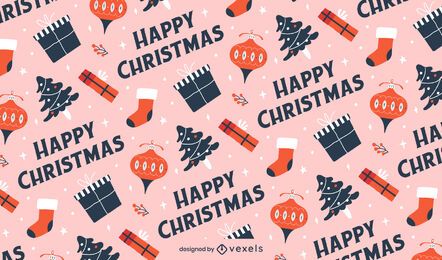 Happy christmas pattern design