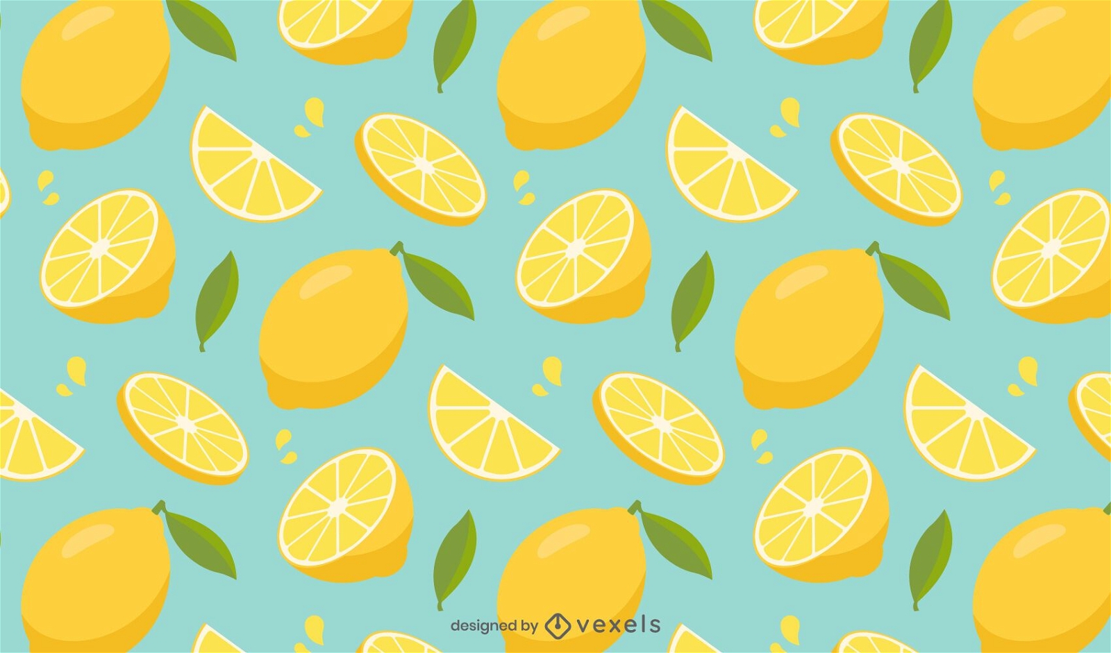 Diseño de patrón de rodajas de limón