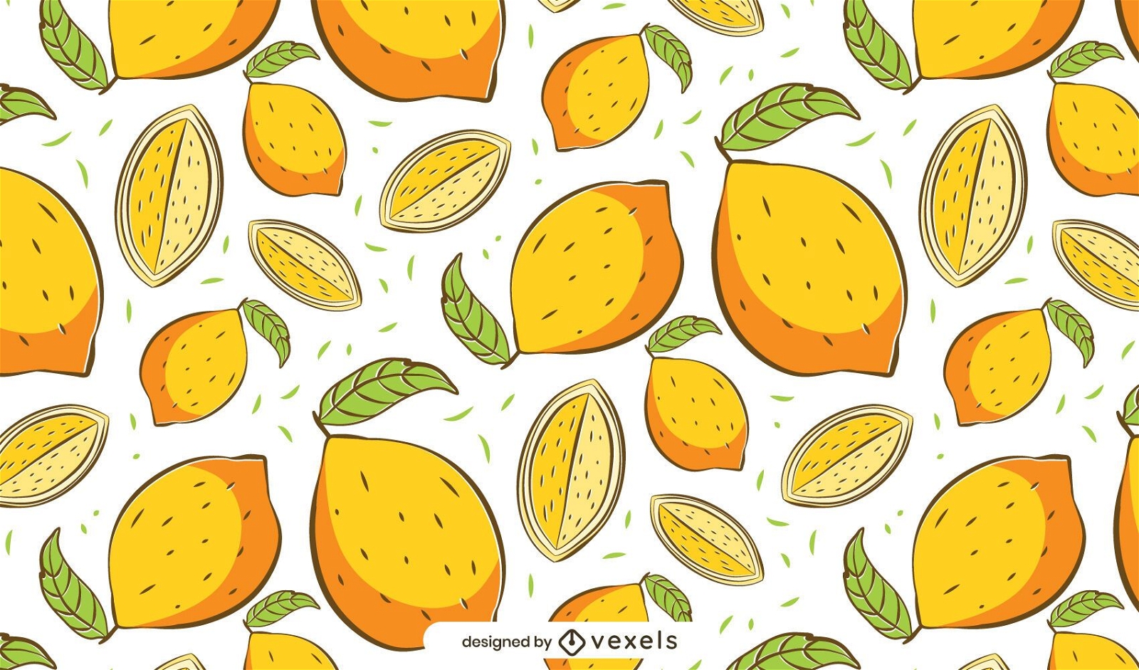 Diseño de patrón de frutas de limones