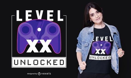 Level xx freigeschaltetes T-Shirt Design