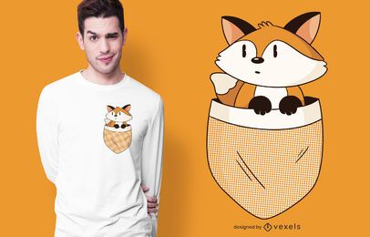 Pocket fox t-shirt design