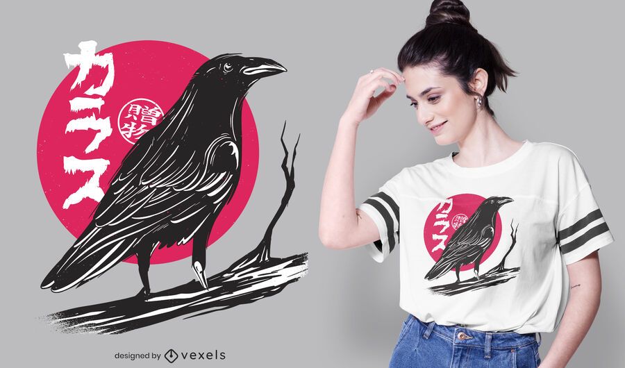 Red moon raven t-shirt design Red moon raven t-shirt design