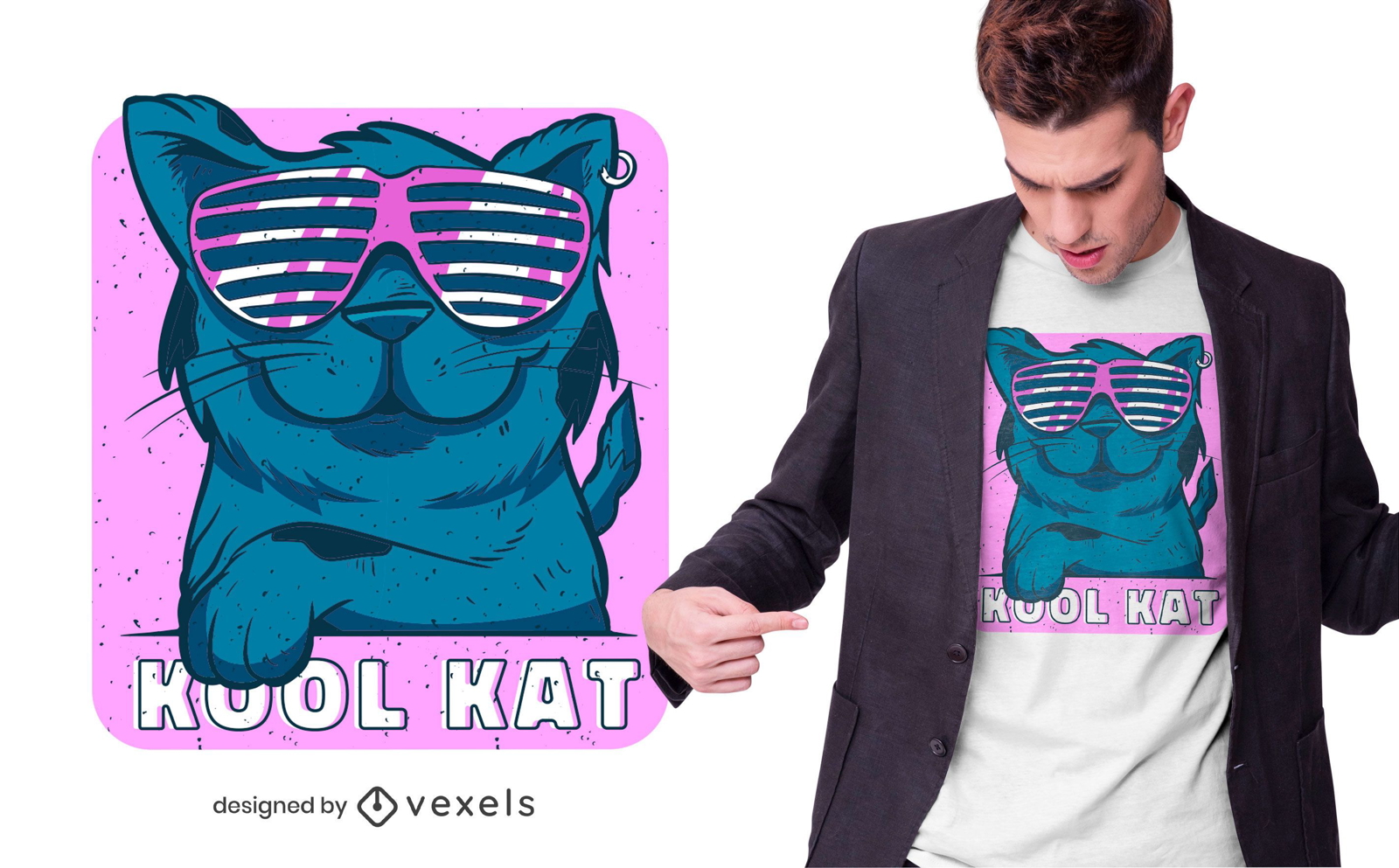 Diseño de camiseta Kool Kat
