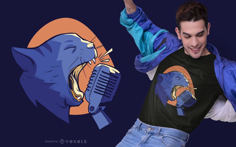 Singing Cat T-shirt Design Singing Cat T-shirt Design