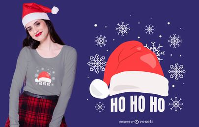 Ho Ho Santa Hat T-shirt Design Ho Ho Santa Hat T-shirt Design